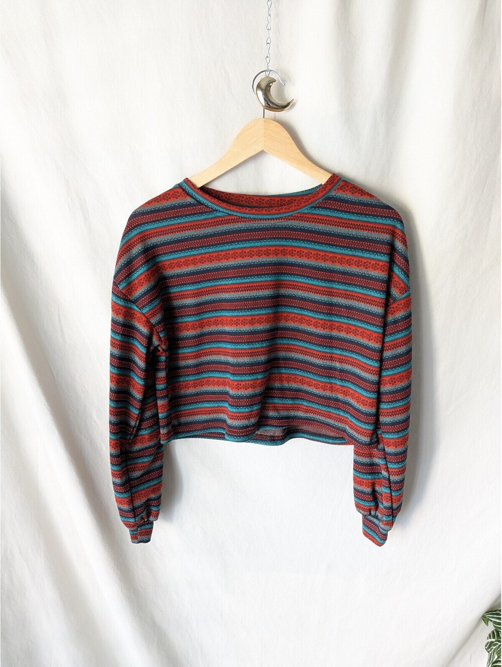ZAFUL Women's Striped Cropped long sleeve
